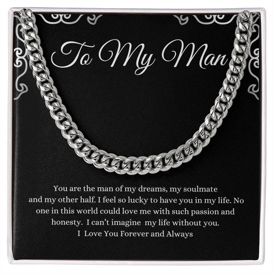 TO MY MAN CHAIN LINK NECKLACE