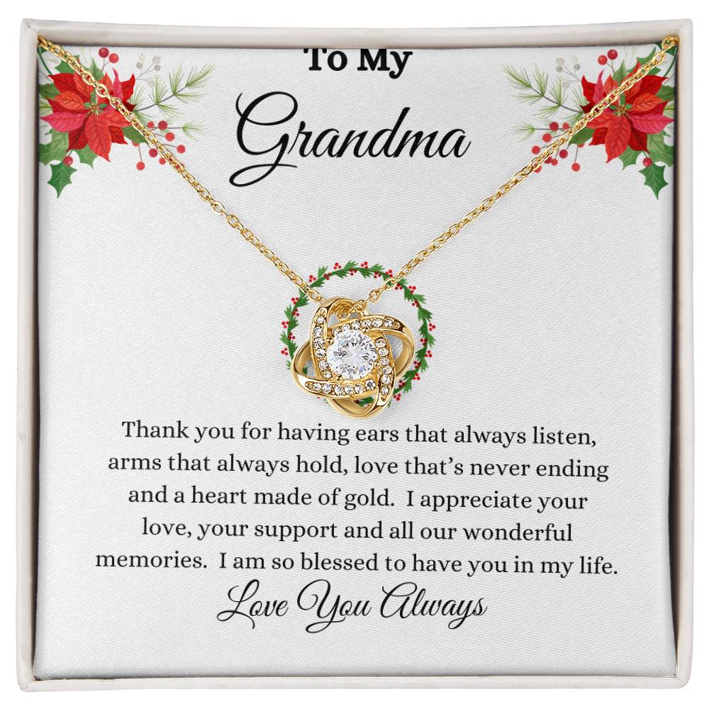 TO MY GRANDMA LOVE KNOT NECKLACE