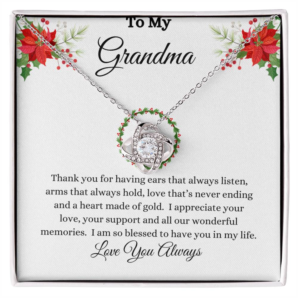 TO MY GRANDMA LOVE KNOT NECKLACE
