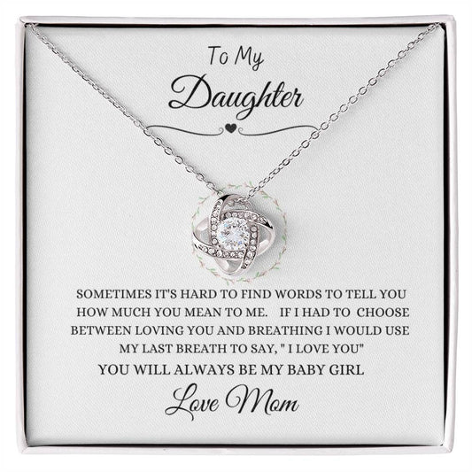 Beautiful Daughter Love Knot Necklace