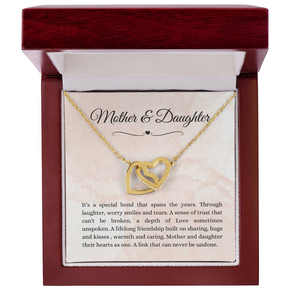 Interlocking Hearts Mother-Daughter Necklace