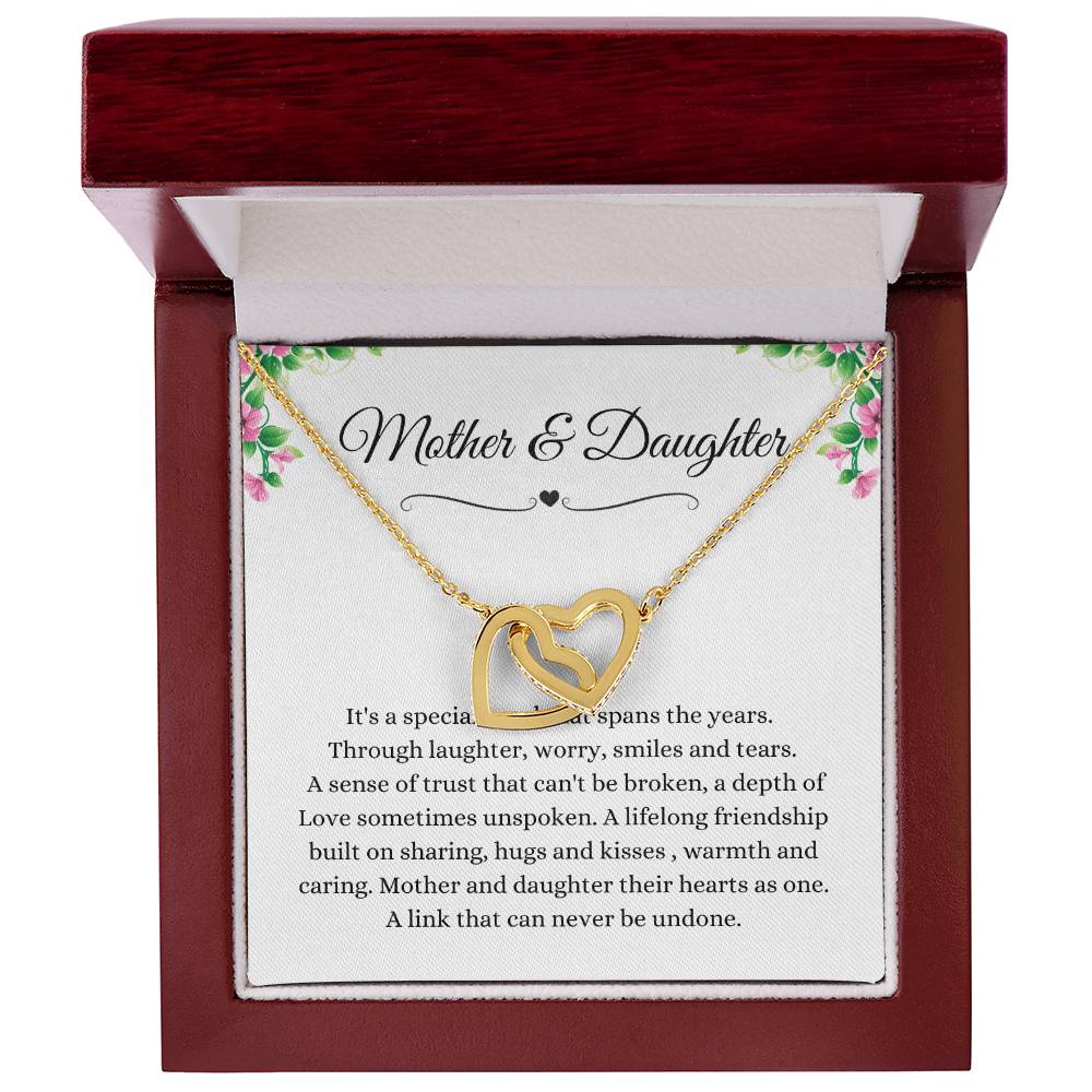 Interlocking Hearts Mother Daughter Necklace