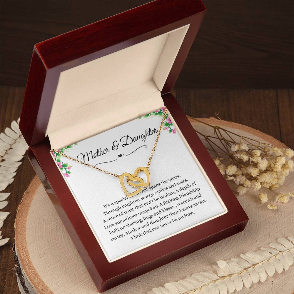 Interlocking Hearts Mother Daughter Necklace