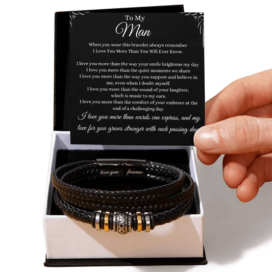 TO MY MAN LOVE YOU FOREVER BRACELET